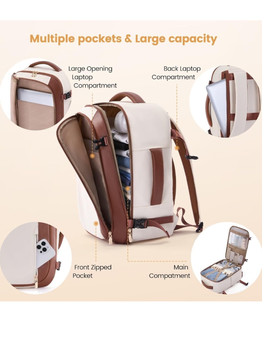 NWT Travel Backpack Carry On - Picture 3 of 13